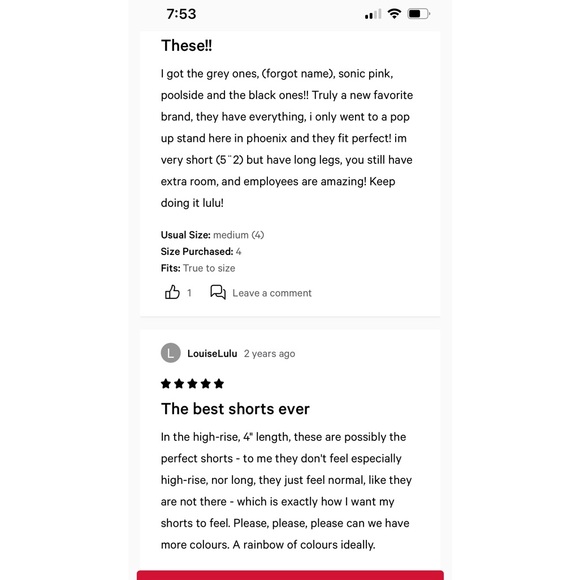 ❤️LULULEMON HIGH RISE HOTTY HOT SHORT 4”-CARNATION RED-4❤️ - Picture 7 of 10